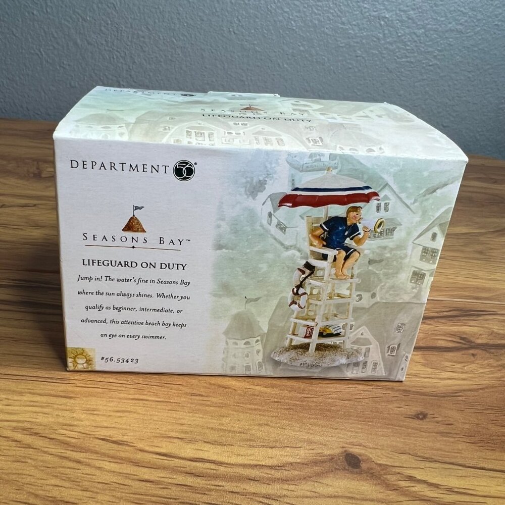 Department 56 Seasons Bay Lifeguard On Duty #53423‎ Seasonal Village Dept 56